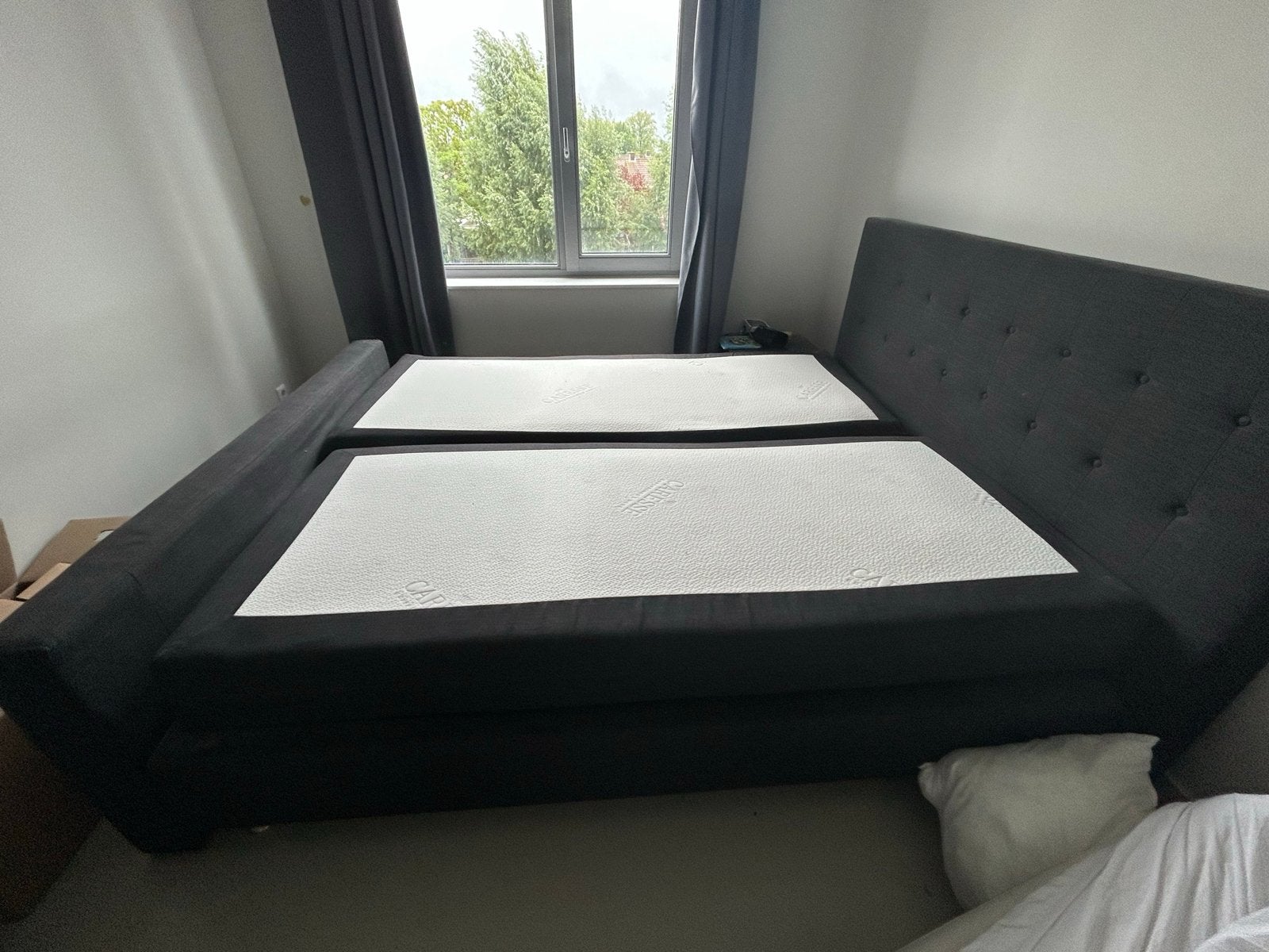 Boxspring Caresse 4800 - 180x210 cm - Zo goed als nieuw, Ophalen, 210 cm, Tweepersoons, Zo goed als nieuw