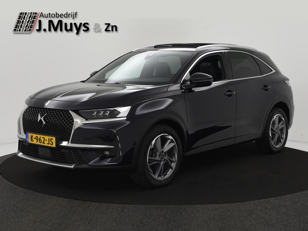 DS 7 Crossback 1.2 PureTech 130PK Executive PANODAK|LEER|MEM, Stof, Gebruikt, 1199 cc, Blauw