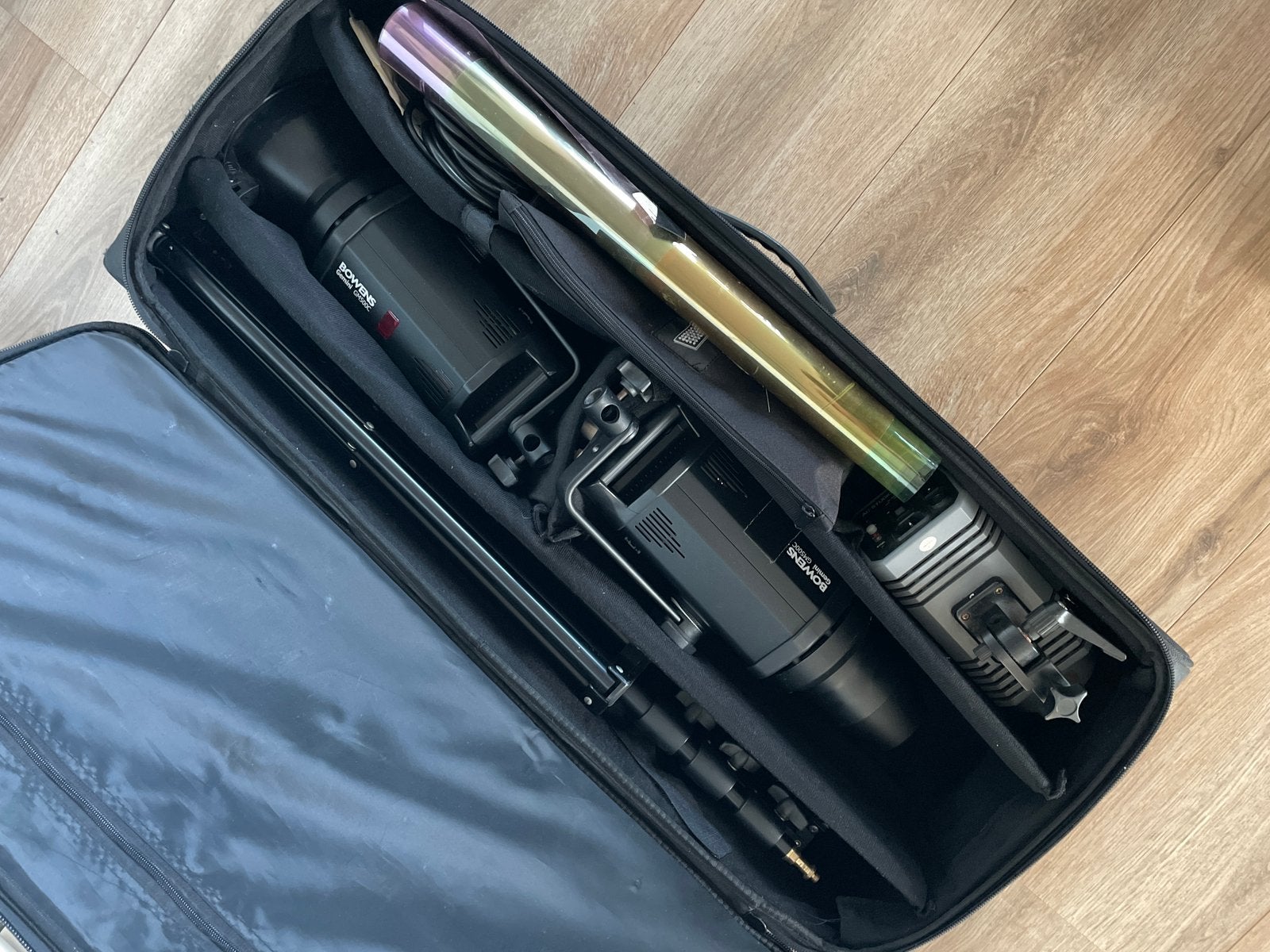 Bowens Gemini GM500C studio flitsset + extra’s, Ophalen, Zo goed als nieuw, Lamp of Flitsset