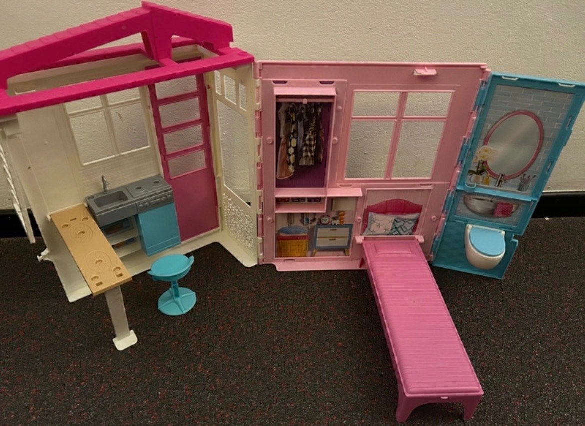 Barbie Droomhuis - Compleet en Inklapbaar, Ophalen of Verzenden, Gebruikt, Poppenhuis