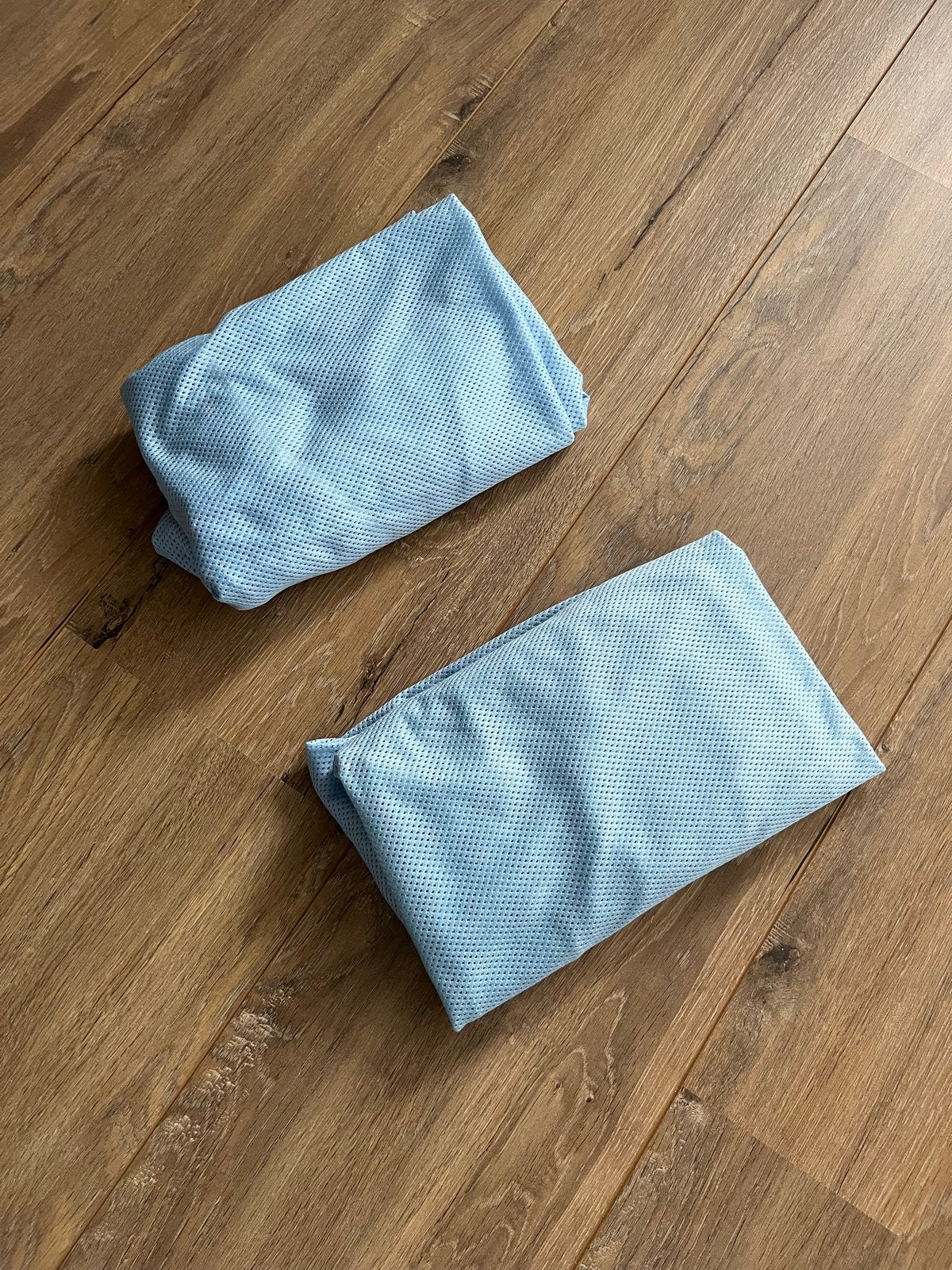 Aerosleep hoeslaken 2x 120x60 blauw, Ophalen, Gebruikt, Aerosleep, Ademend