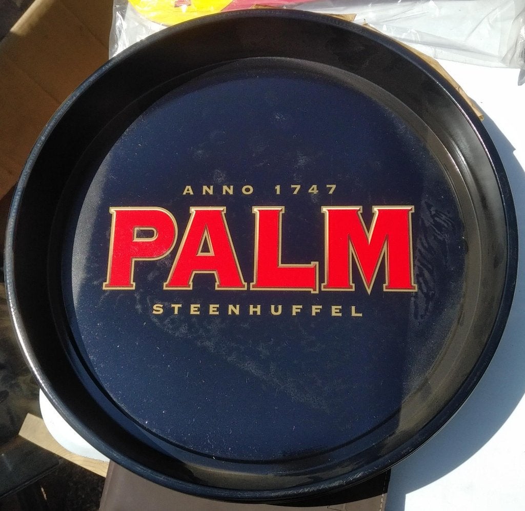 Palm dienblad metaal 35cm, Ophalen of Verzenden, Nieuw, Rond, Metaal