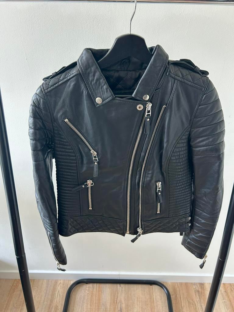 BODA SKINS leren bikerjack dames – maat 38, Ophalen of Verzenden, Zo goed als nieuw, Maat 38/40 (M), Zwart