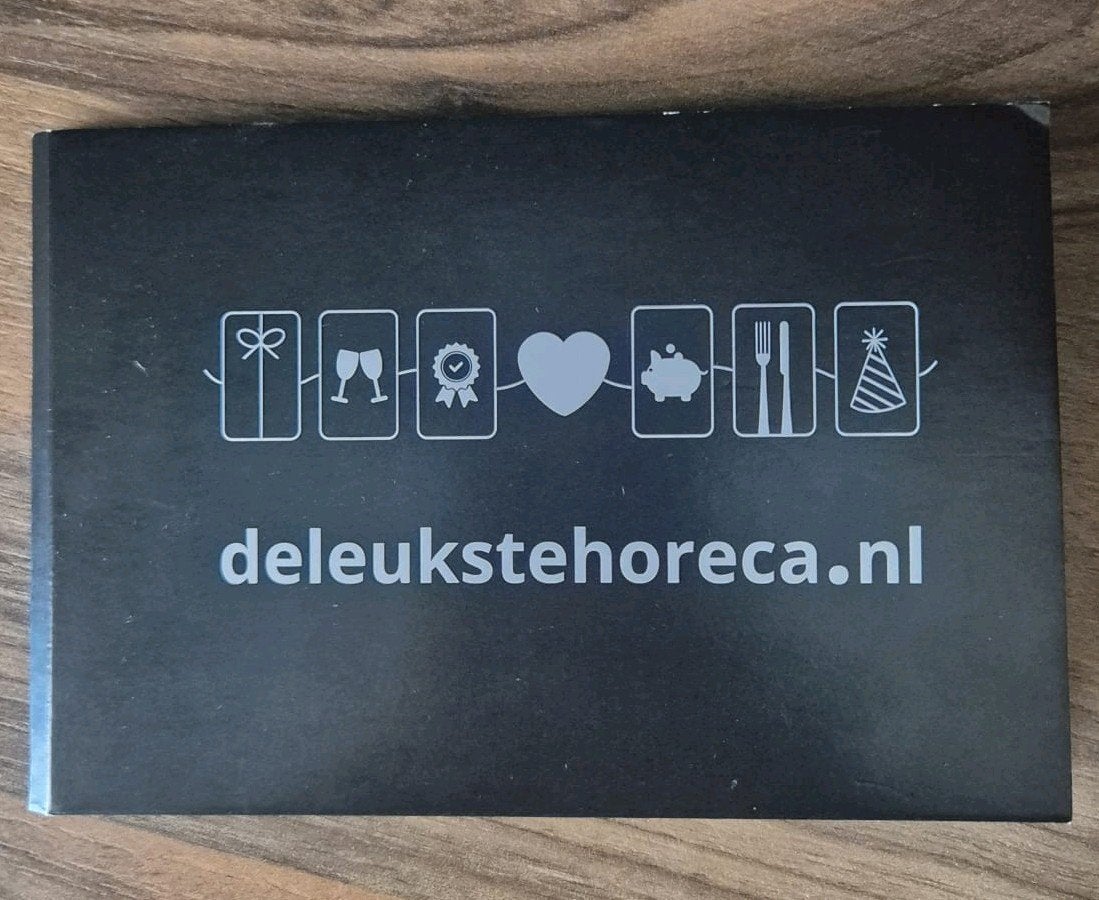 waardebon " de leukste horeca " Oss, Eén persoon, Cadeaubon