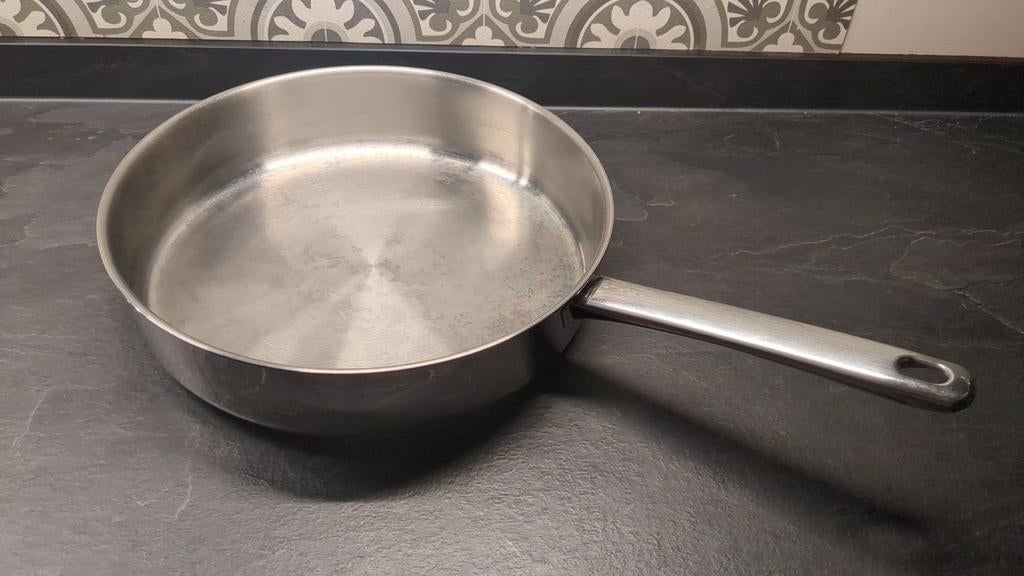 BK Hapjespan 30 cm RVS - Geschikt voor Inductie, Ophalen, Gebruikt, Rvs, Koekenpan of Braadpan