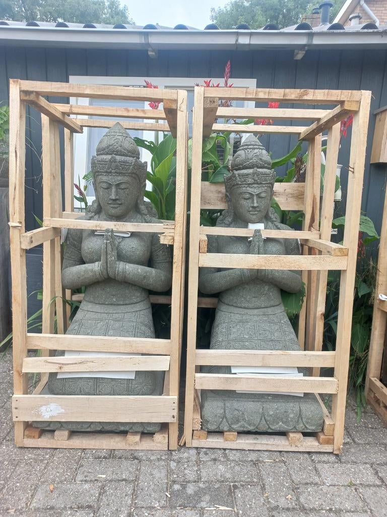 Dewi van greenstone - Balinese godin, Tuin en Terras, Tuinbeelden, Ophalen, Steen, Www.ibizasfeer.nl, Overige typen