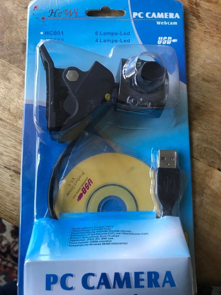 HeWi PC Camera Webcam HC001 - Nieuw in verpakking, Verzenden, Nieuw, Windows, Monitorclip