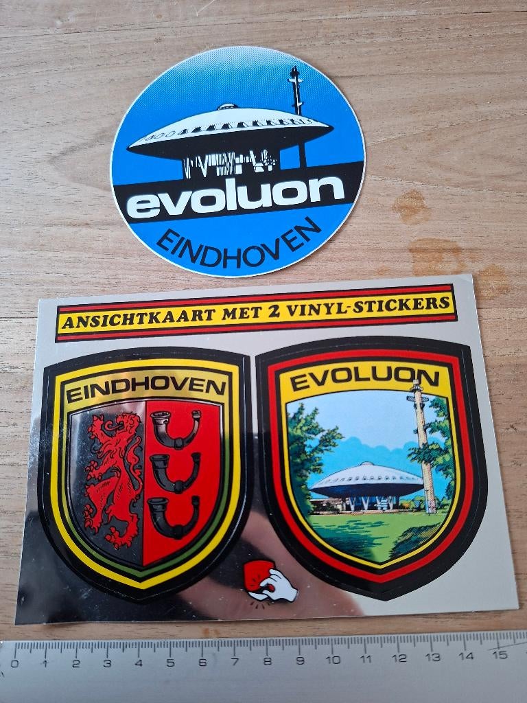 Stickers Eindhoven evoluon, Ophalen of Verzenden, Zo goed als nieuw, Bedrijf of Vereniging