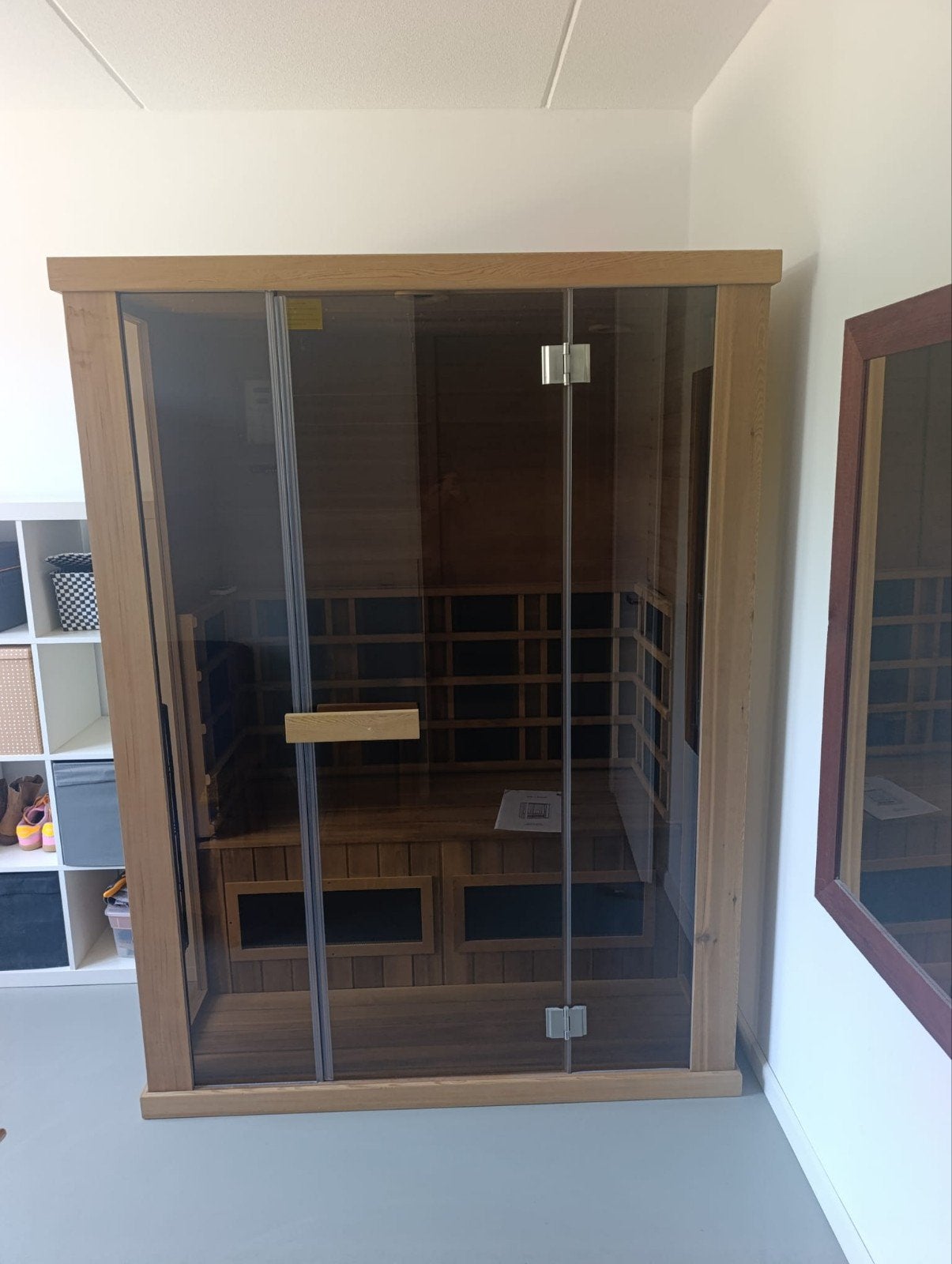 Infra rood sauna van cederhout., Ophalen, Gebruikt, Complete sauna