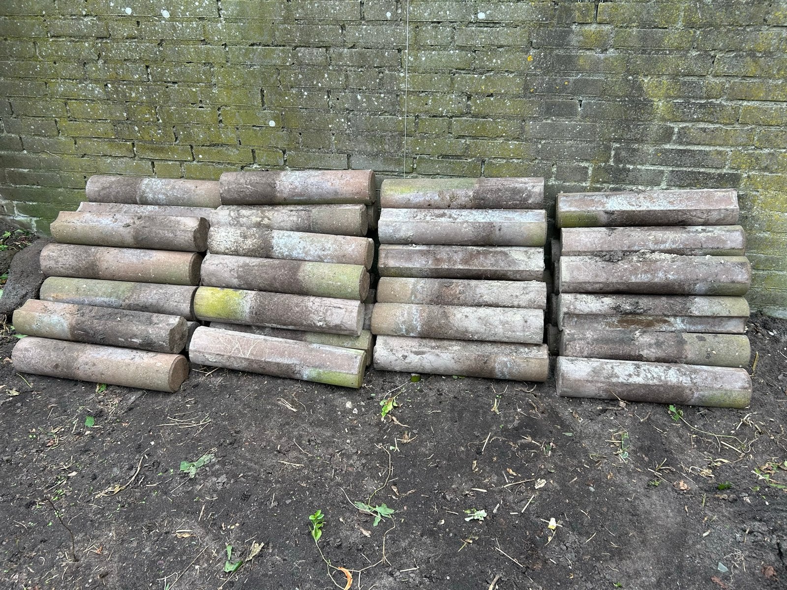 50 gebruikte borderstenen van 60 cm lang, Ophalen, Gebruikt, Beton, Minder dan 100 cm
