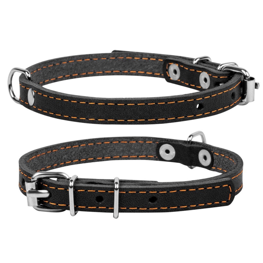 WAUDOG CoLLar Halsband Leder XS Nekom 27-35 cm Zwart KOOPJE!, Ophalen of Verzenden, Handgemaakt, Nieuw
