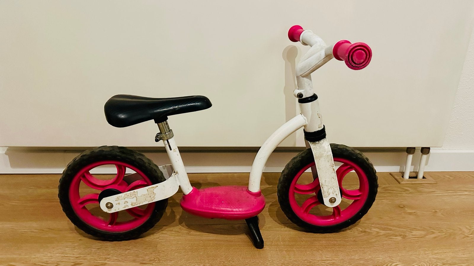 Kinderloopfiets - Wit en Roze (2-4 jaar)