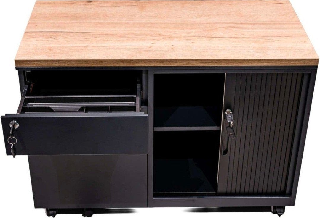 Nieuw multifunctioneel verrijdbaar kastje ( zwart ), Huis en Inrichting, Kasten | Ladekasten, Nieuw, Industriestraat 5, Minder dan 100 cm