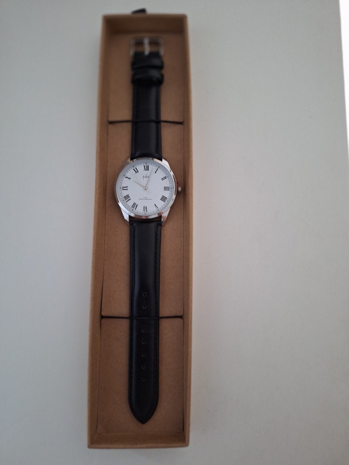 Crown Watch Rome Herenhorloge (nieuw!), Overige merken, Overige materialen, Leer, Polshorloge