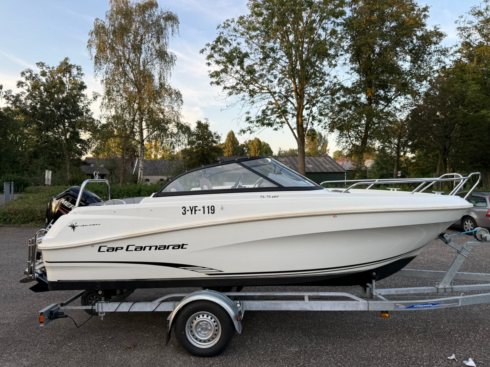 Jeanneau Cap Camarat 5.5 BR (2017) — Mercury 100pk 2019, Elektrische start, 70 tot 120 pk, 100 pk, Jeanneau