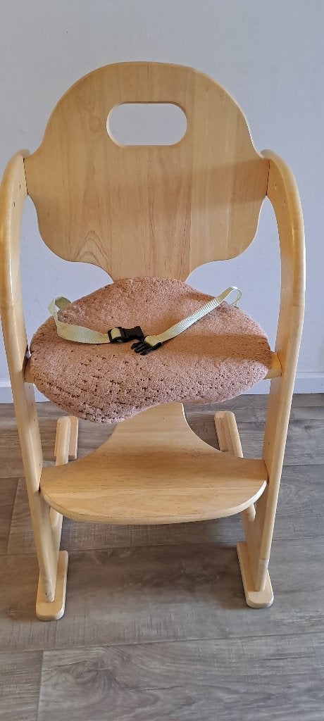 Kinderstoel Tiamo wood collection, Ophalen, Gebruikt, Overige typen, Aanschuifbaar
