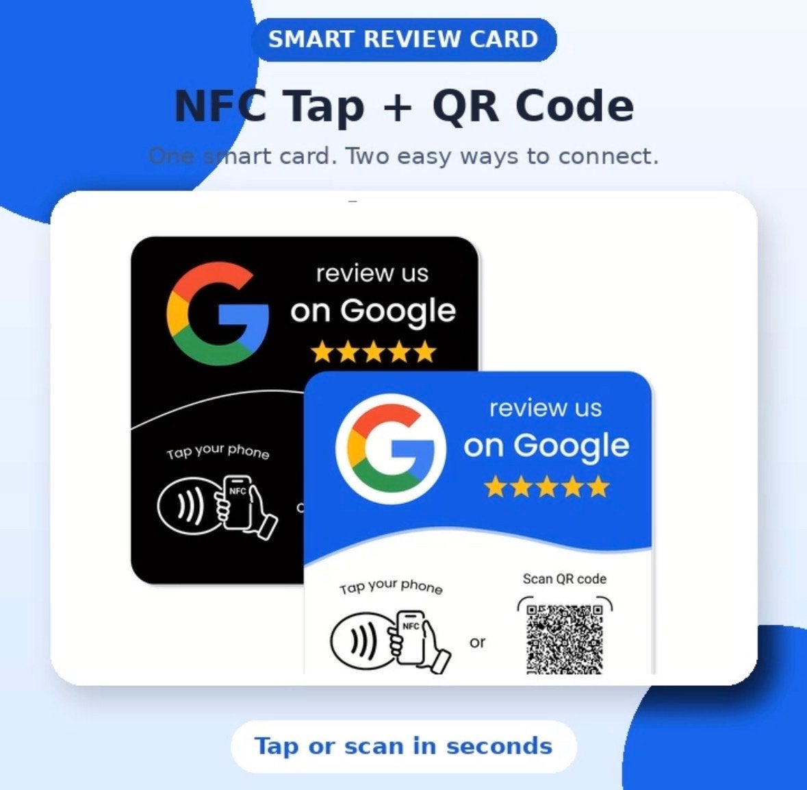 NFC Review Kaart voor Google Reviews - Tap & Scan, Ophalen of Verzenden, Overige typen