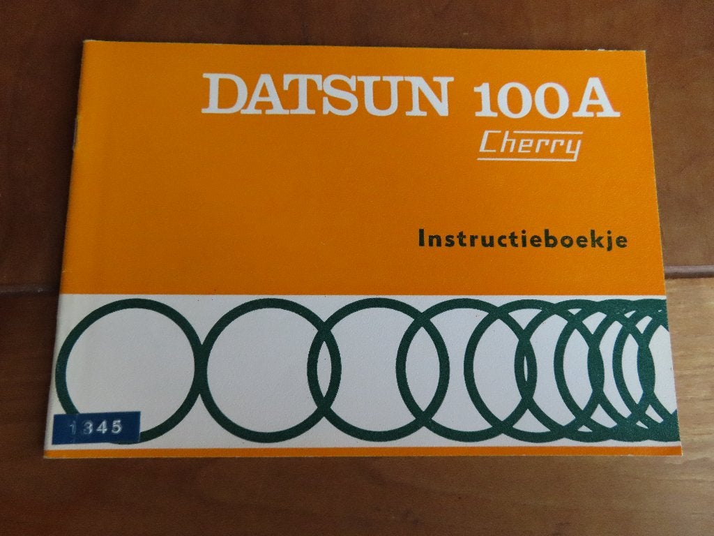 Instructieboek Datsun 100 A, Datsun Cherry 100 A 1972, mooi!, Ophalen of Verzenden