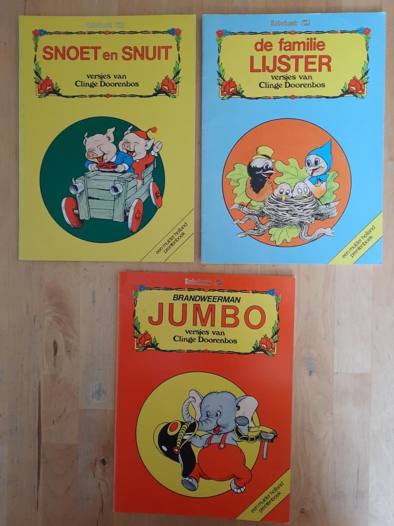 3 Clinge Doorenbos Prentenboeken, Ophalen of Verzenden, Gelezen, Clinge Doorenbos, Prentenboek