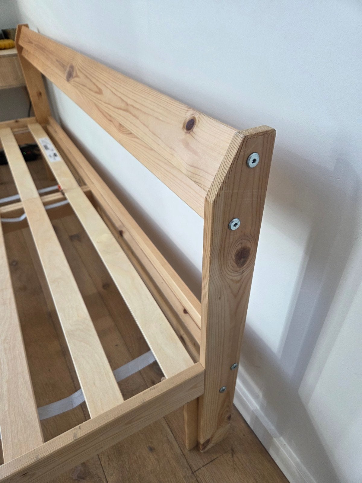 IKEA NEIDEN bed 140x200 massief grenen, Ophalen, Gebruikt, 90 cm, Scandinavisch