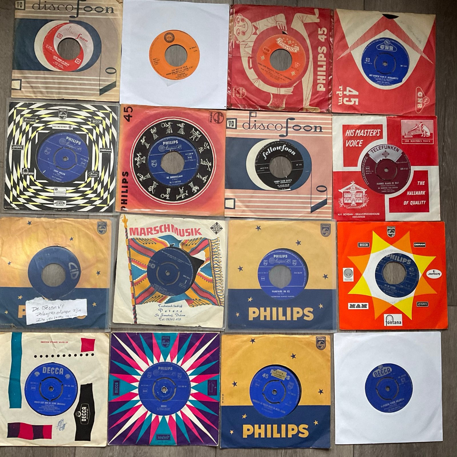 Partij Nederlandstalige singles, diverse artiesten (32 st), Gebruikt, 7 inch, Ophalen of Verzenden, EP