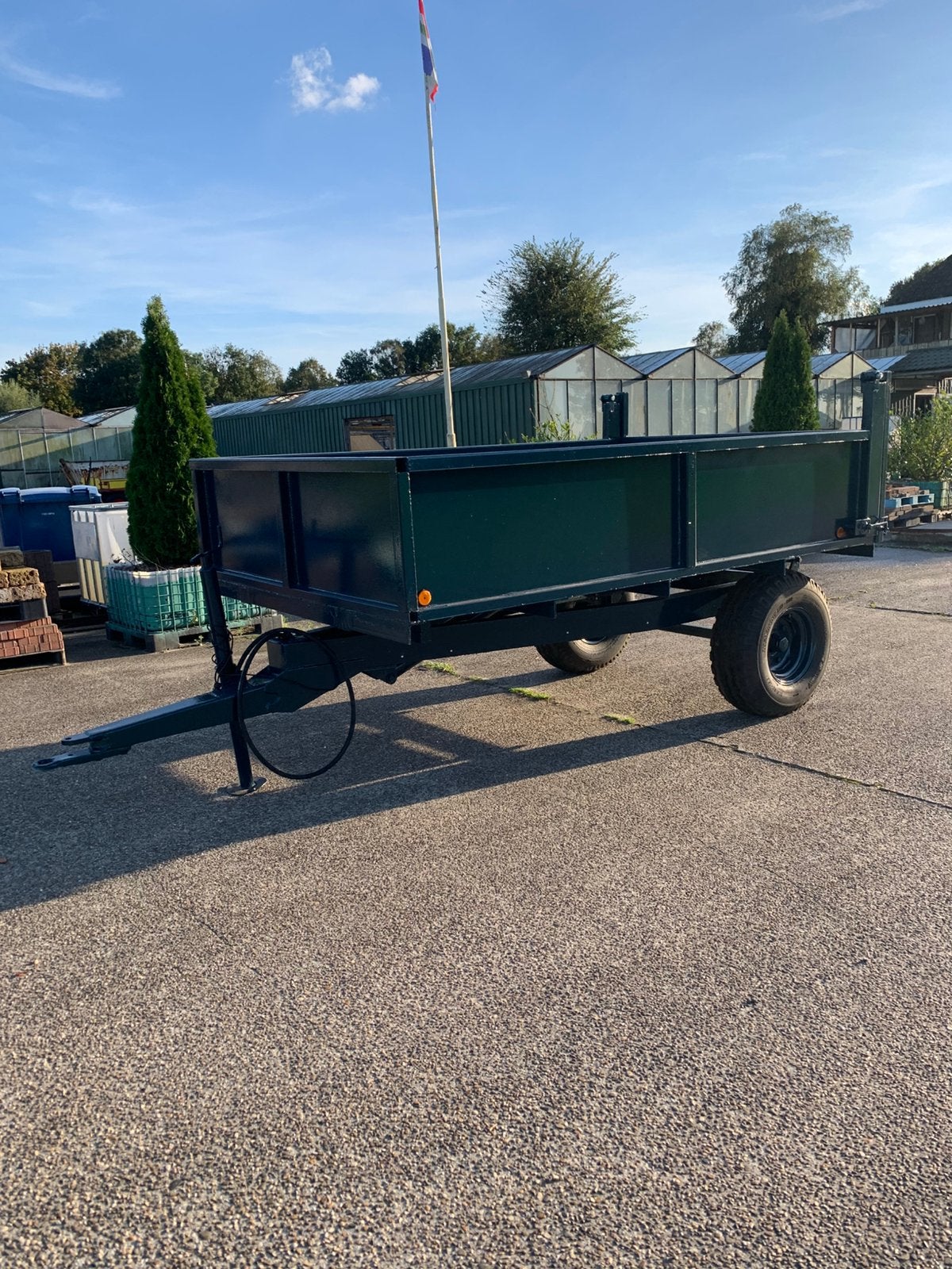 Veenhuis Kipper. Kieper, Ophalen, Zo goed als nieuw, 6 tot 9 meter, Sloepentrailer