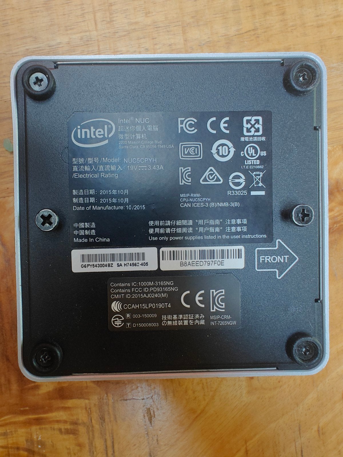 Intel NUC NUC5CPYH - Compacte Mini PC, Computers en Software, Gebruikt, Minder dan 4 GB, Minder dan 2 Ghz, Ophalen of Verzenden