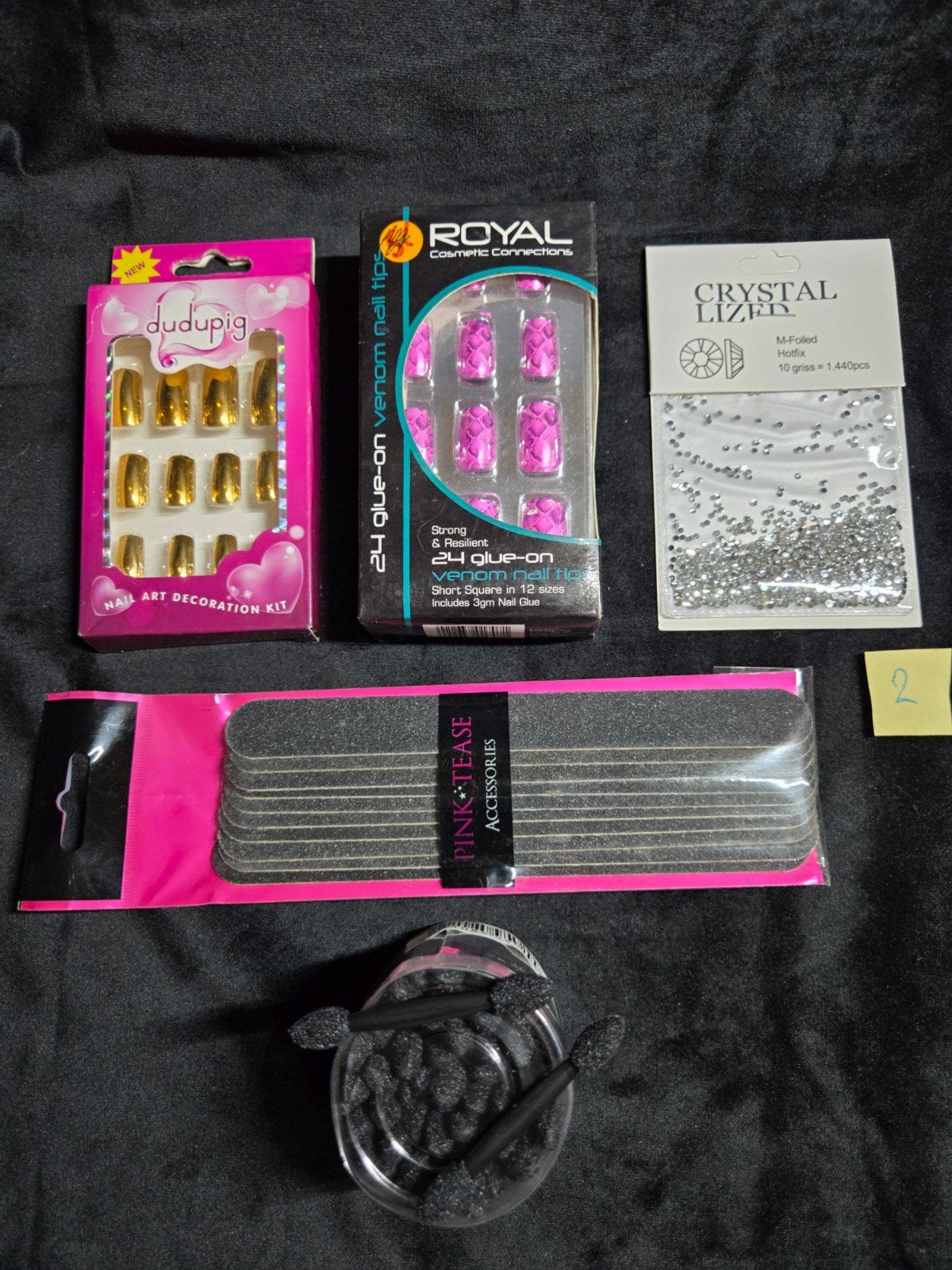 Nagelkunst Set: Tips, Glitters, Vijlen & Applicators, Ophalen of Verzenden