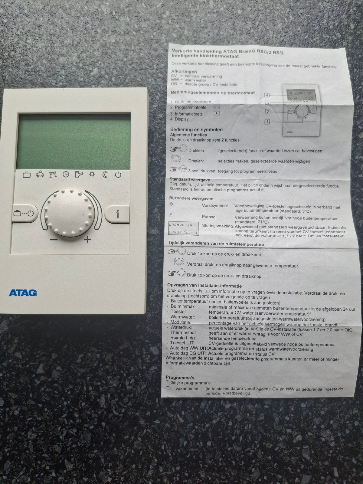 Digitale kamerthermostaat Ataq., Ophalen