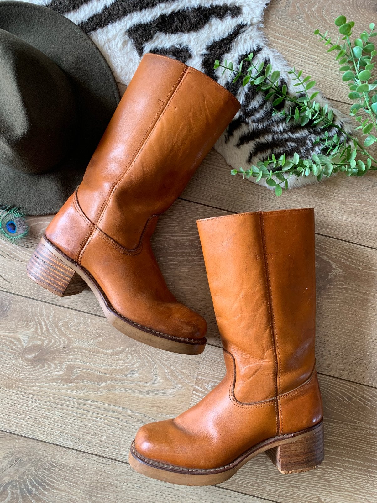Campus retro boots blokhak 42 western boots cowboylaarzen, Hoge laarzen, -, Ophalen of Verzenden, Zo goed als nieuw