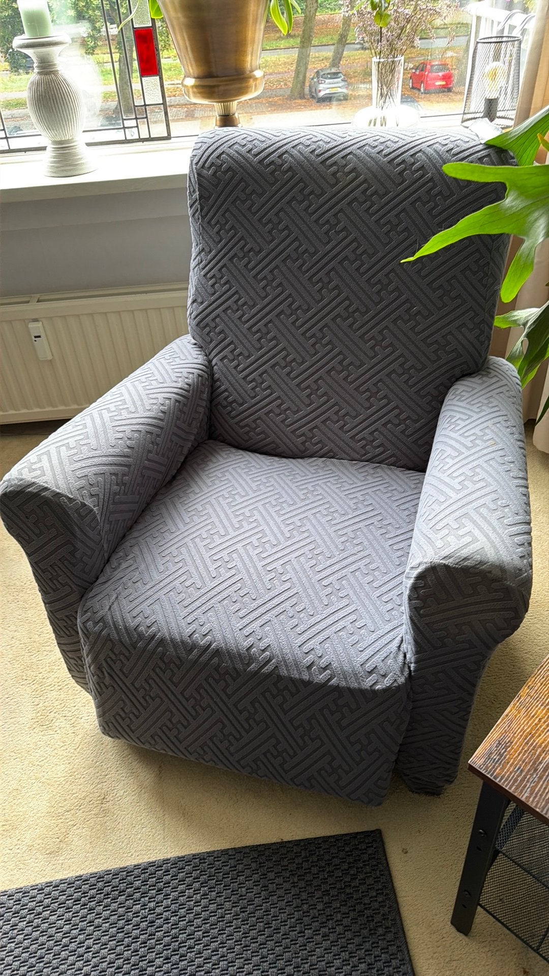 Relax fauteuil incl. Hoes, Ophalen, Gebruikt, 75 tot 100 cm, Stof