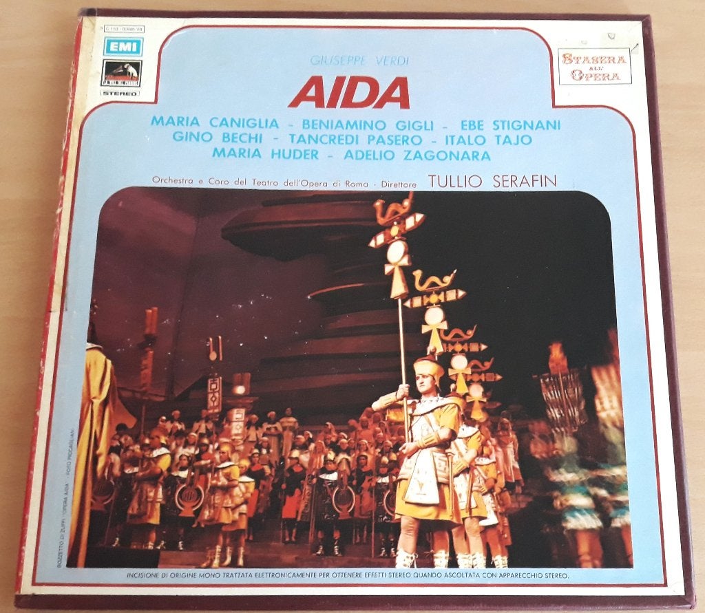 Aida – Beniamino Gigli/Ebe Stignani - EMI C 153-00686 - 3 Lp, Boxset, Verdi, Opera of Operette, Ophalen of Verzenden