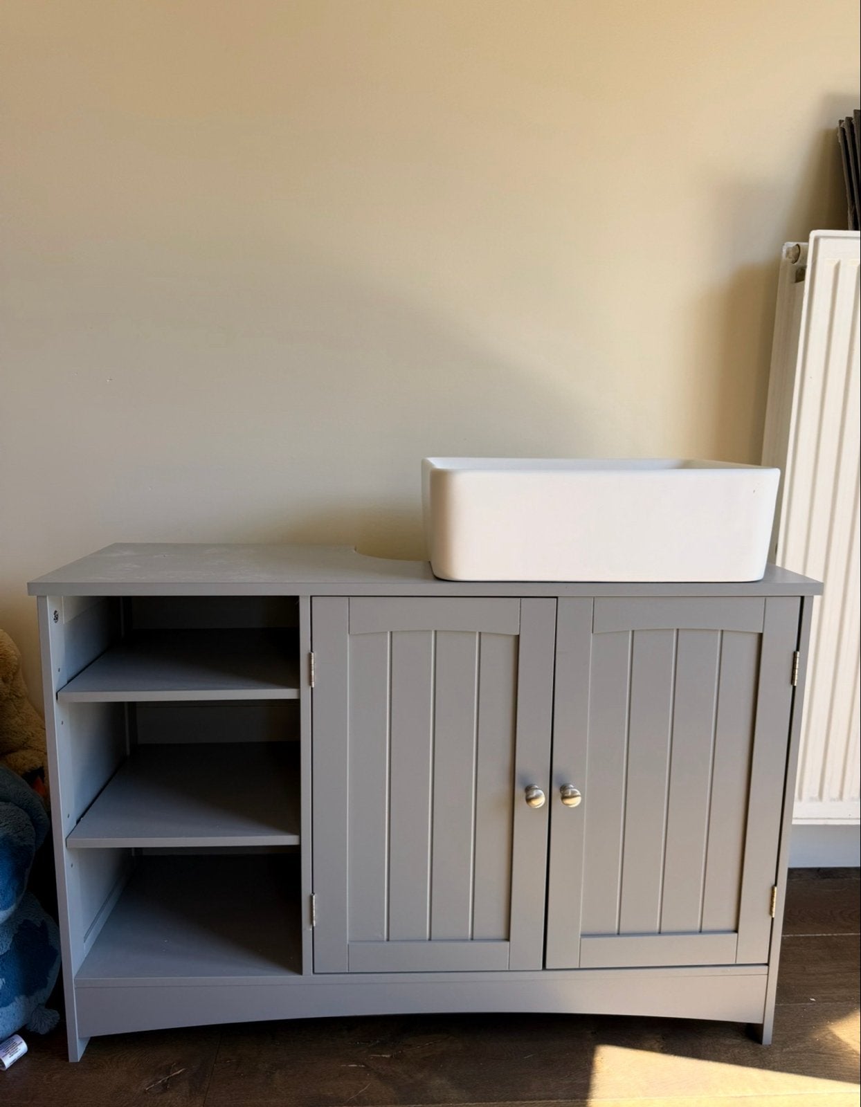 Nieuw wasmeubel met wasbak - Grijs, 90x60x30 cm, Nieuw, Minder dan 100 cm, Wastafelkast, 25 tot 50 cm