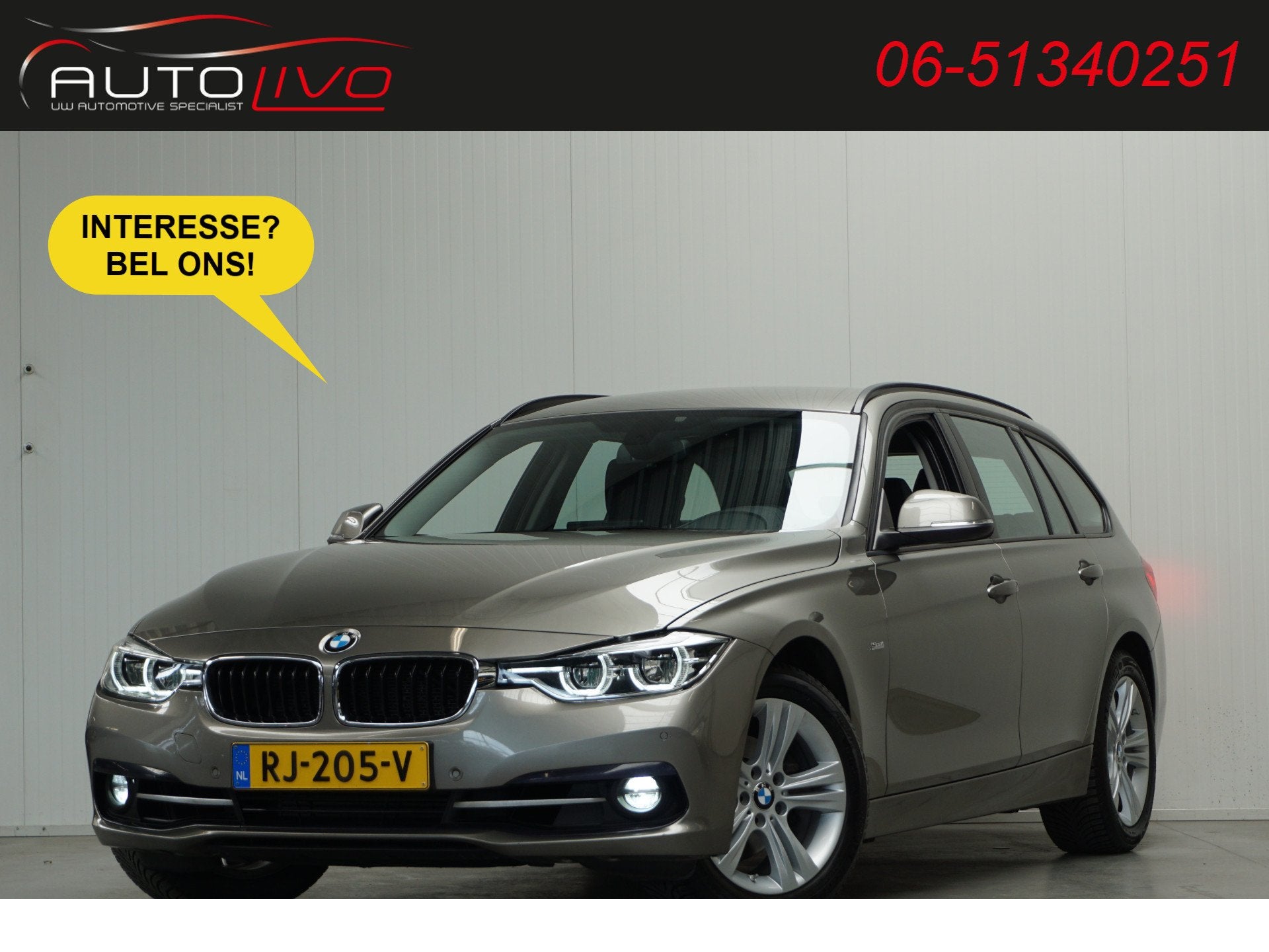 BMW 3 Serie Touring 318i Corporate Lease High Executive AUTO, Auto's, Automaat, Gebruikt, 1465 kg, 3 cilinders