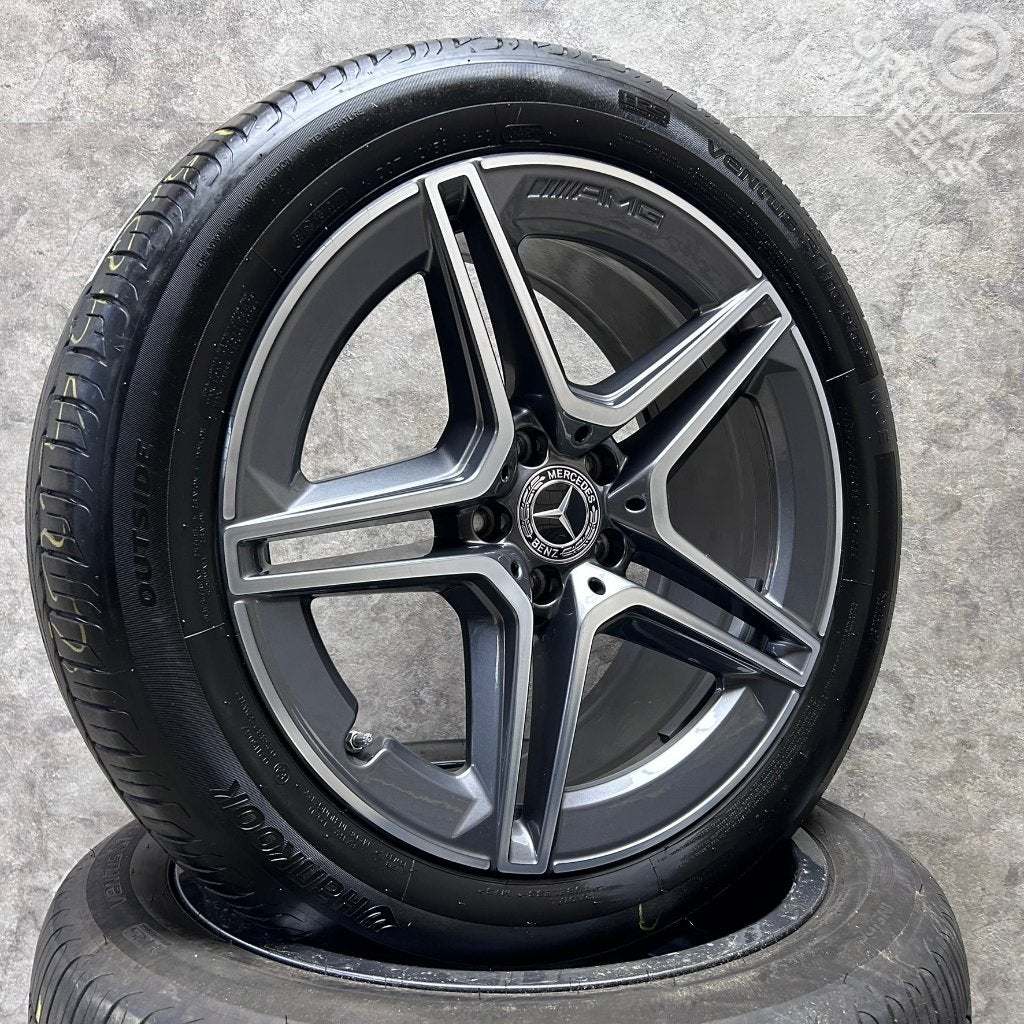 19 inch originele AMG velgen + zomerbanden Mercedes S klasse, 19 inch, Gebruikt, 255 mm, Banden en Velgen