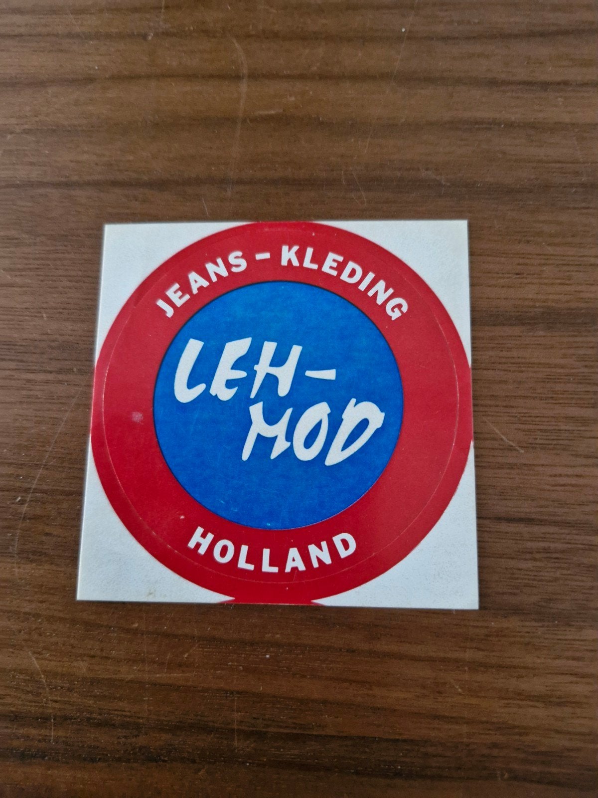 12185 Vintage LEH-MOD Jeans Kleding Holland Sticker, Verzamelen, Ophalen of Verzenden