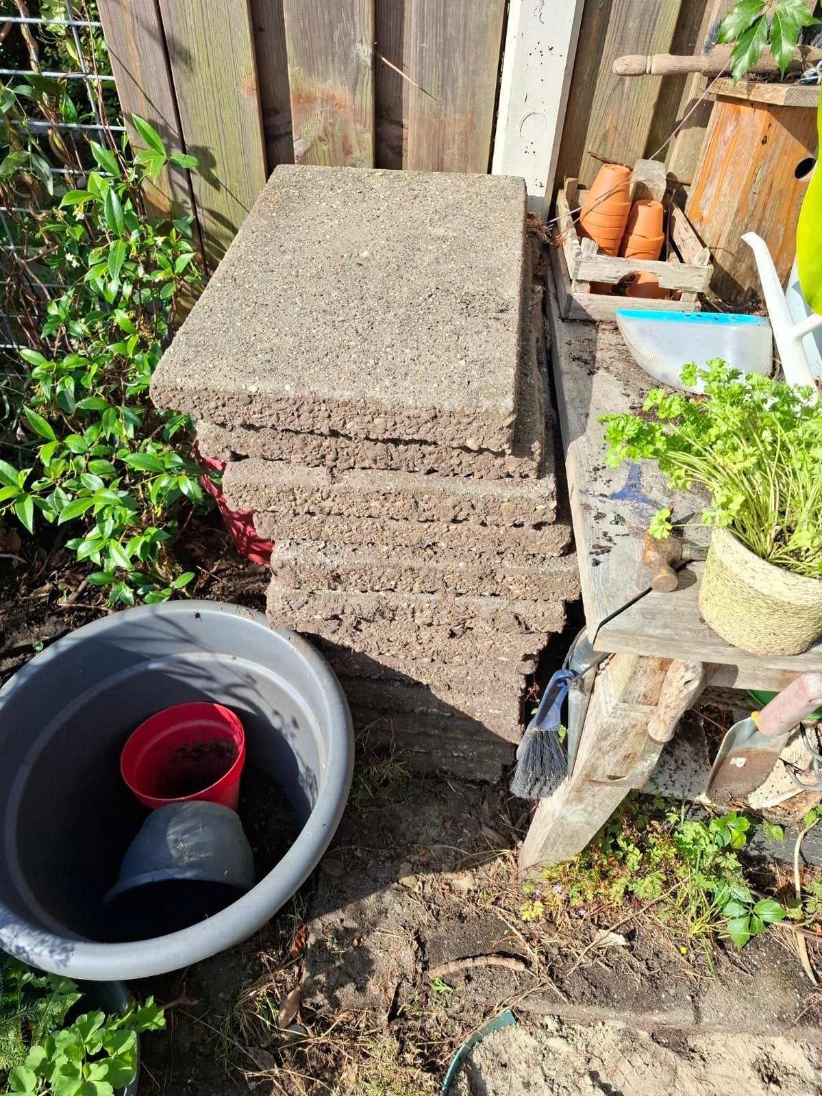 betontegels 40x60, Tuin en Terras, Tegels en Klinkers, Ophalen, Beton, Terrastegels