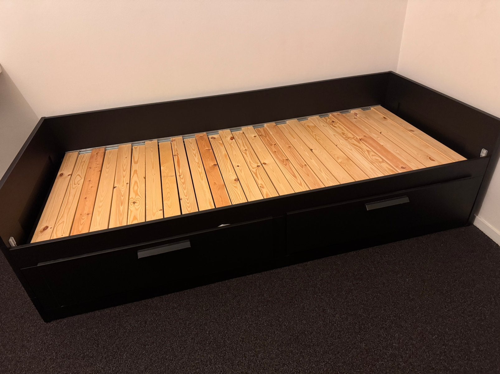 Ikea brimnes, Ophalen, Gebruikt, Eenpersoons, Zwart