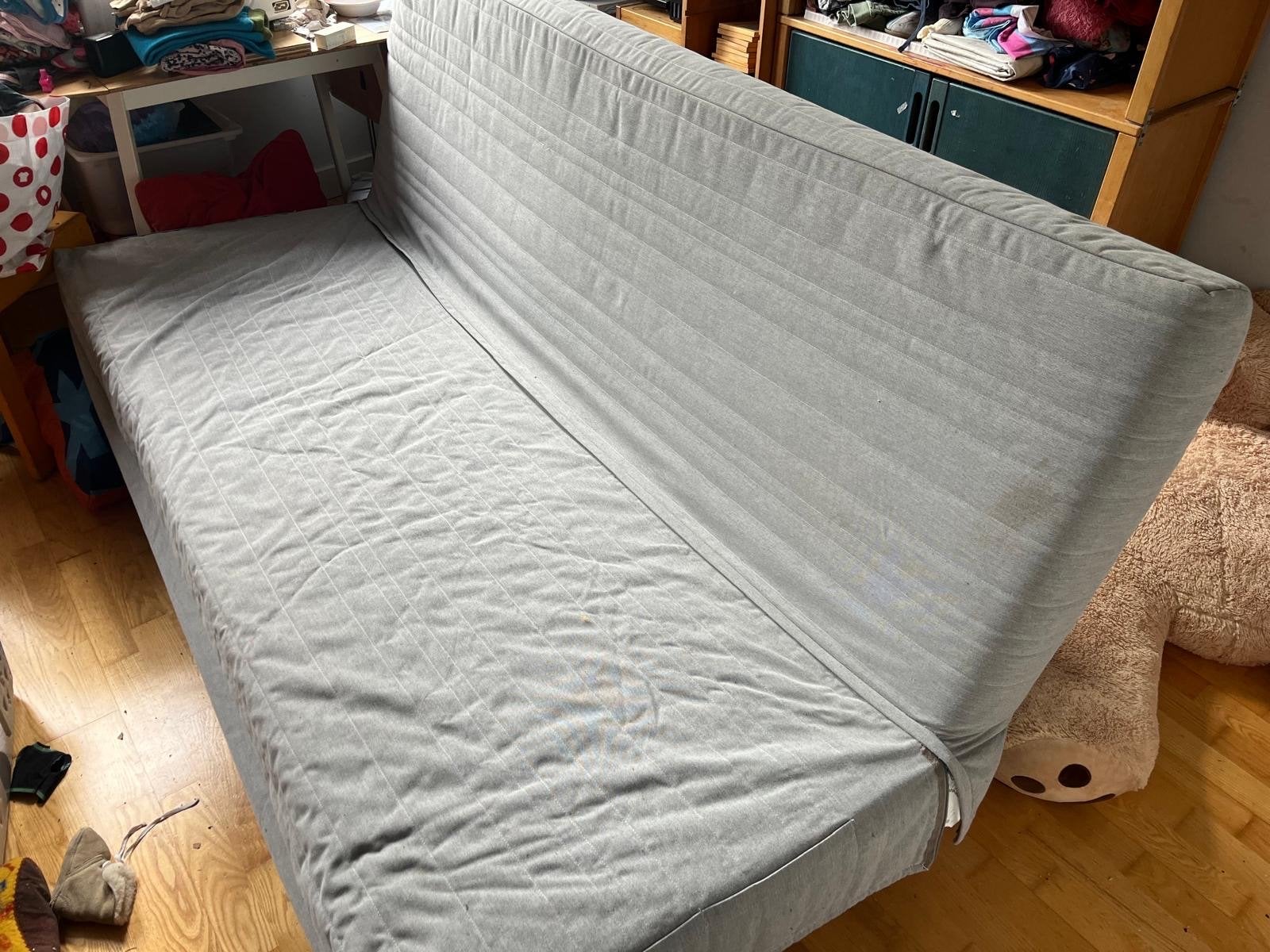 IKEA Beddinge slaapbank - Grijs, Huis en Inrichting, Slaapkamer | Slaapbanken, Ophalen, Gebruikt, Tweepersoons, 140 cm