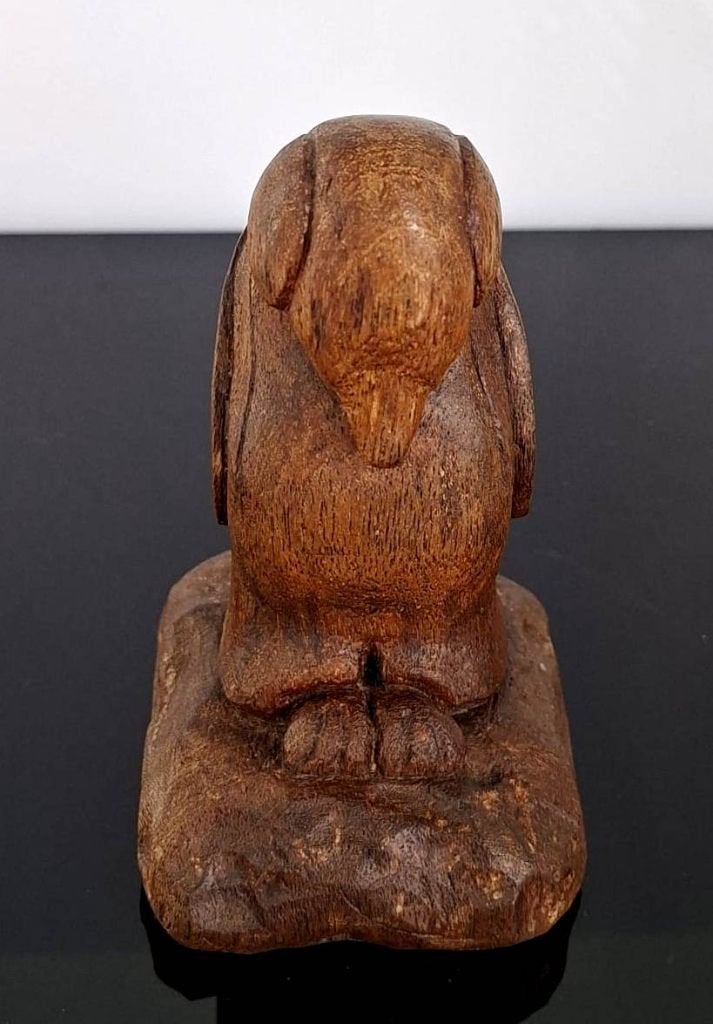 Prachtig Art Deco Houten Beeld Amsterdamse School Pinguïn, Antiek en Kunst, Art deco, Ophalen of Verzenden, Handgemaakt, Beeld