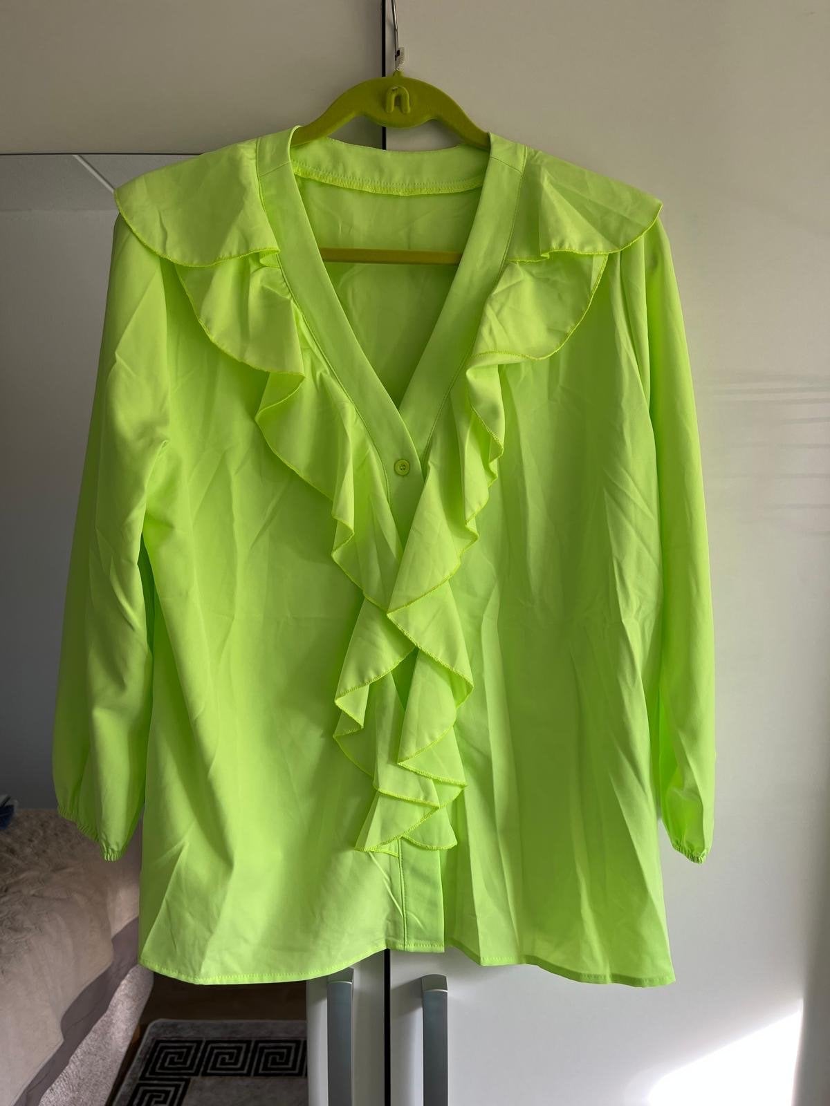 neon groen gele bloes maat XL, Ophalen of Verzenden, Nieuw, Maat 42/44 (L), Groen