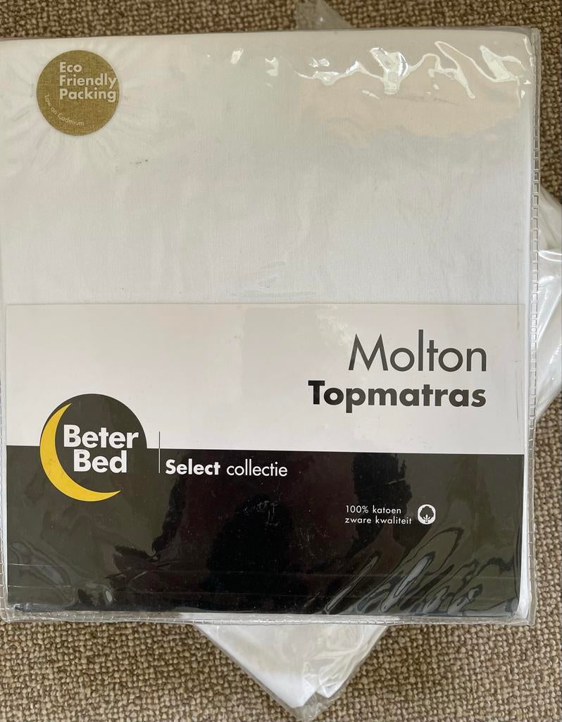 Molton Topmatras Beter Bed Select - 2 x, 90 cm, Eenpersoons, Nieuw, Ophalen of Verzenden