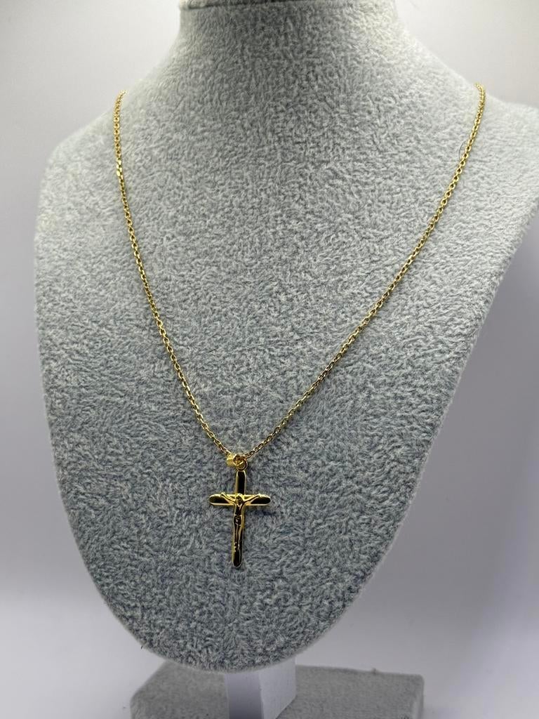 22K Gouden ketting met Jezus hanger, Met hanger, Nieuw, Ophalen of Verzenden, Goud