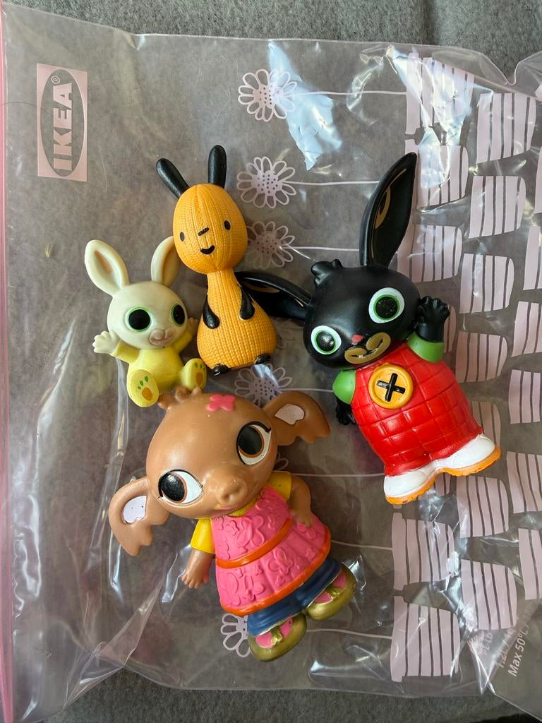 Bing Konijn en vriendjes figuren set, Ophalen of Verzenden, Gebruikt