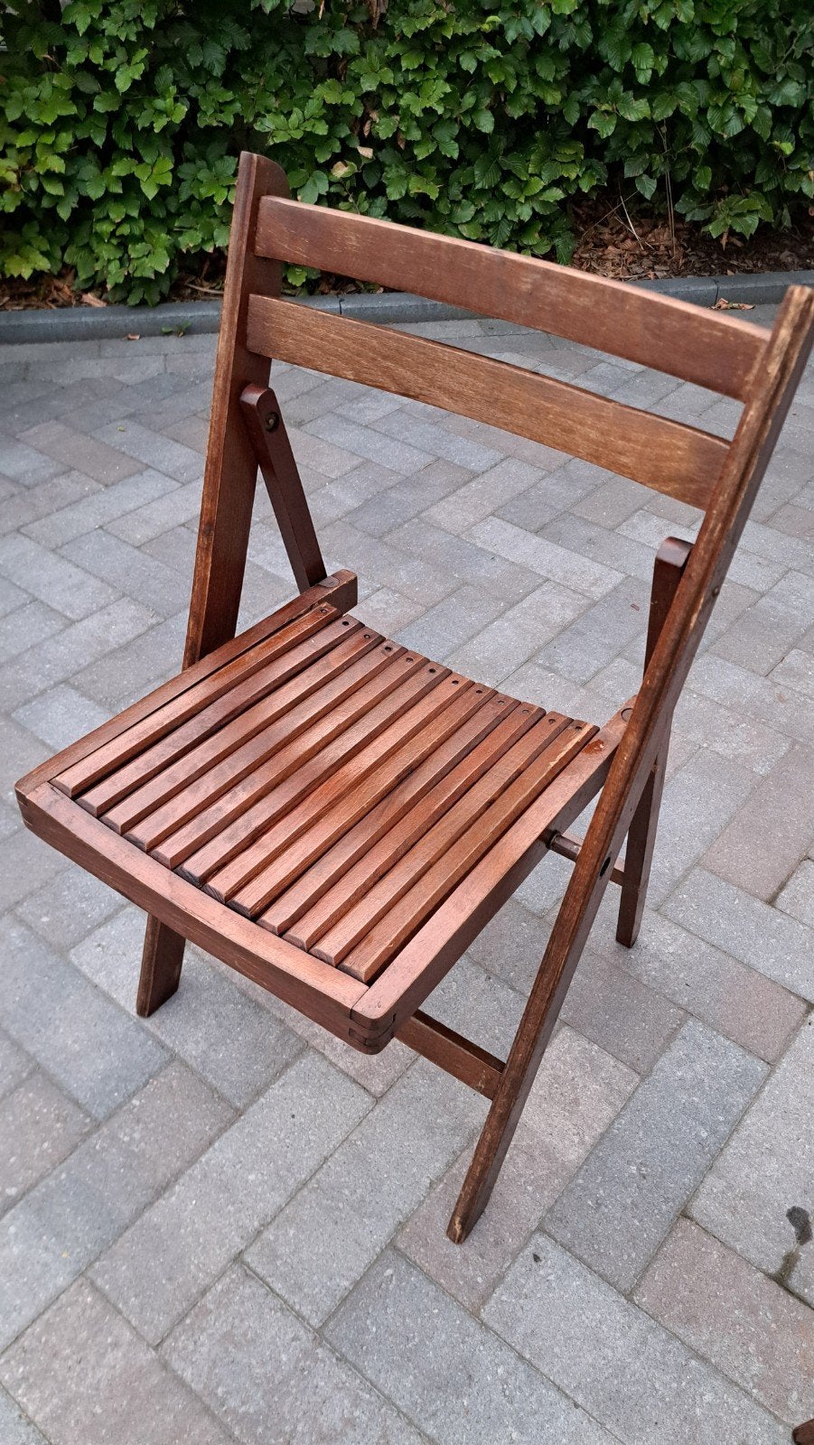 Partij vintage houten klapstoelen, Ophalen, Gebruikt, Bruin, Vintage