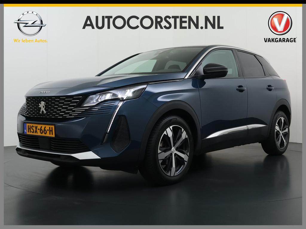 Peugeot 3008 T Aut. 131pk 360°Camera AppleCarplay AndroidAu, Auto's, Peugeot, Gebruikt, Blauw, Leder en Stof, Lichtsensor