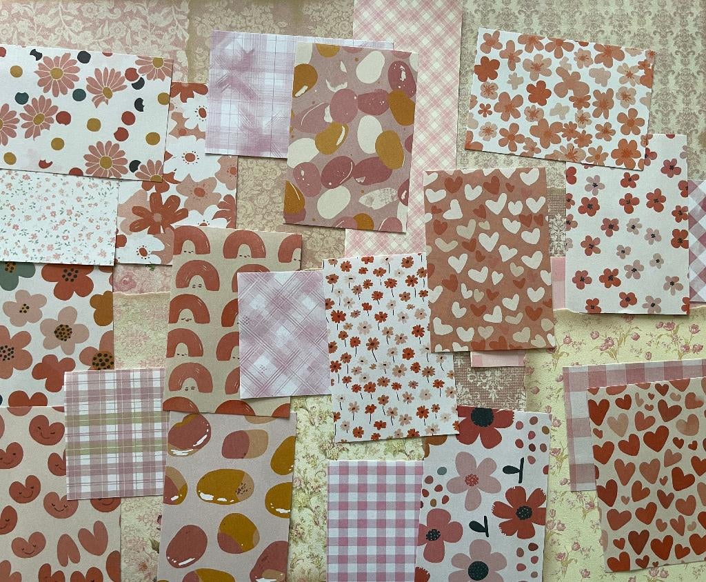 Scrapbooking motiefjes gekleurde papier, Verzenden, Nieuw, Papier of Karton