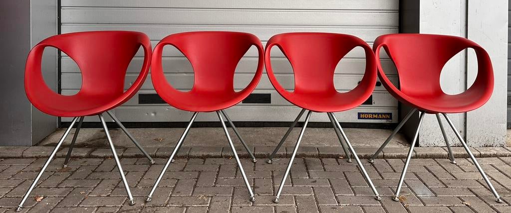 4x Tonon design eetkamerstoelen, Ophalen, Zo goed als nieuw, Vier