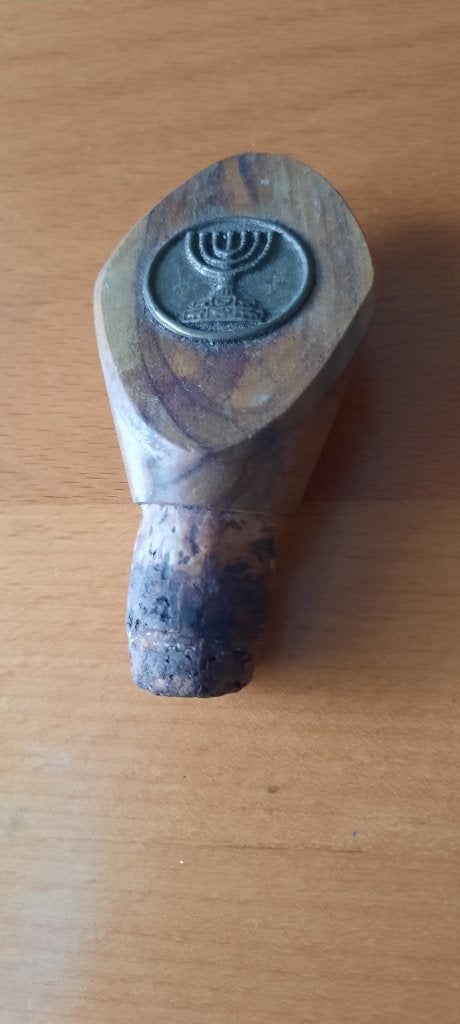 MENORAH, AFBEELDING OP HOUT , FLESSENKURK, Antiek en Kunst, Ophalen of Verzenden