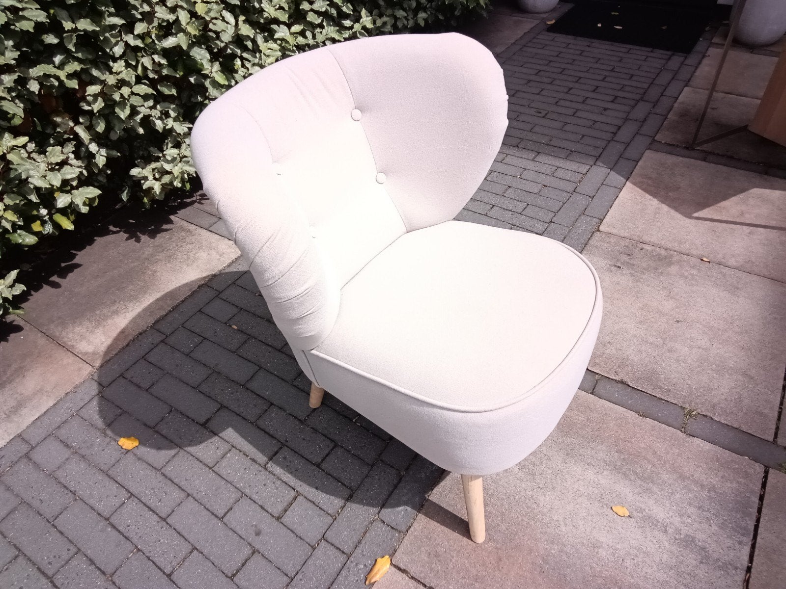 Fauteuil ,wit van Ikea, Huis en Inrichting, Fauteuils, Ophalen, Minder dan 75 cm, Zo goed als nieuw, Stof